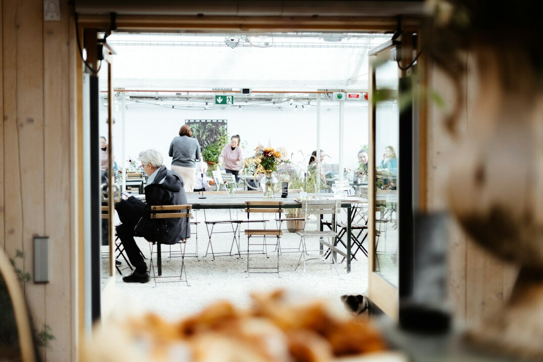 Cosy Danish home workshop space set up for a community gathering