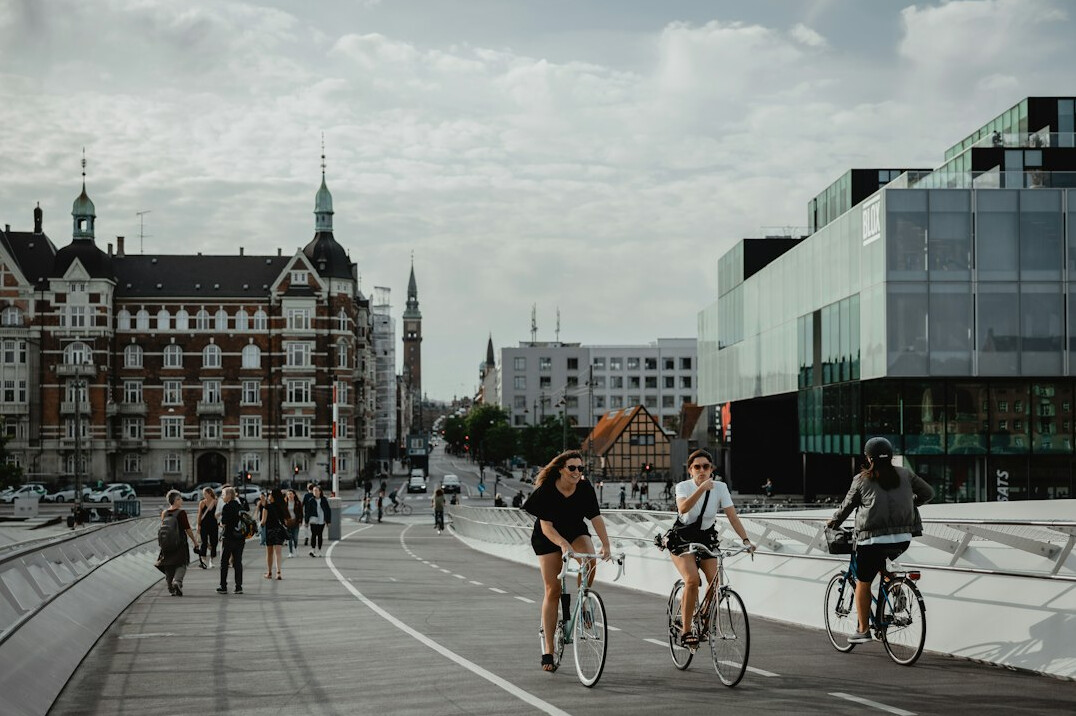 danish cyclists on path